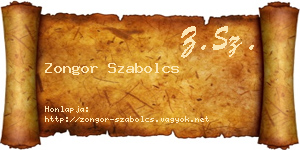 Zongor Szabolcs névjegykártya